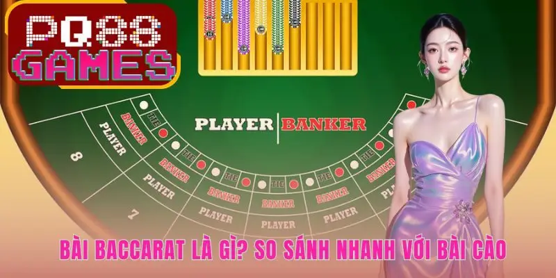 Bài Baccarat khác bài cào ở luật cược cửa Player và Banker